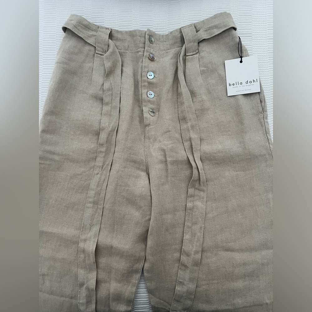 Brand New Bella Dahl Button Front Linen Trouser
